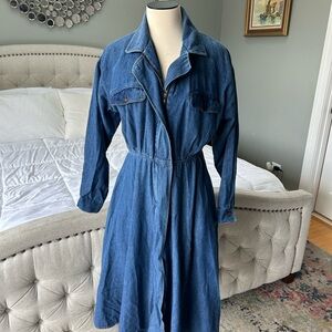 Vintage denim zip dress